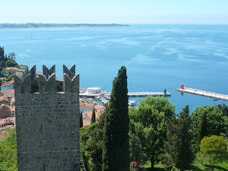 Die alte Stadtmauer von Piran